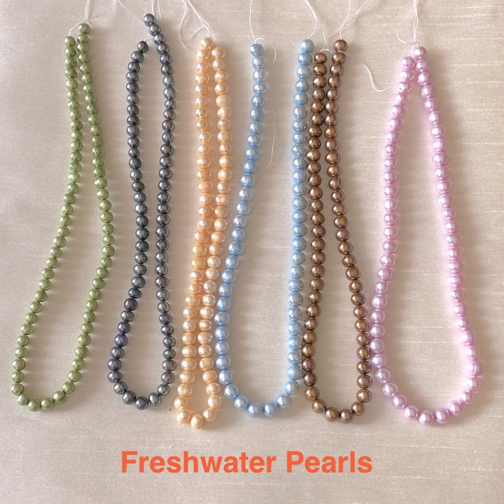 Freshwater pearls - six strands